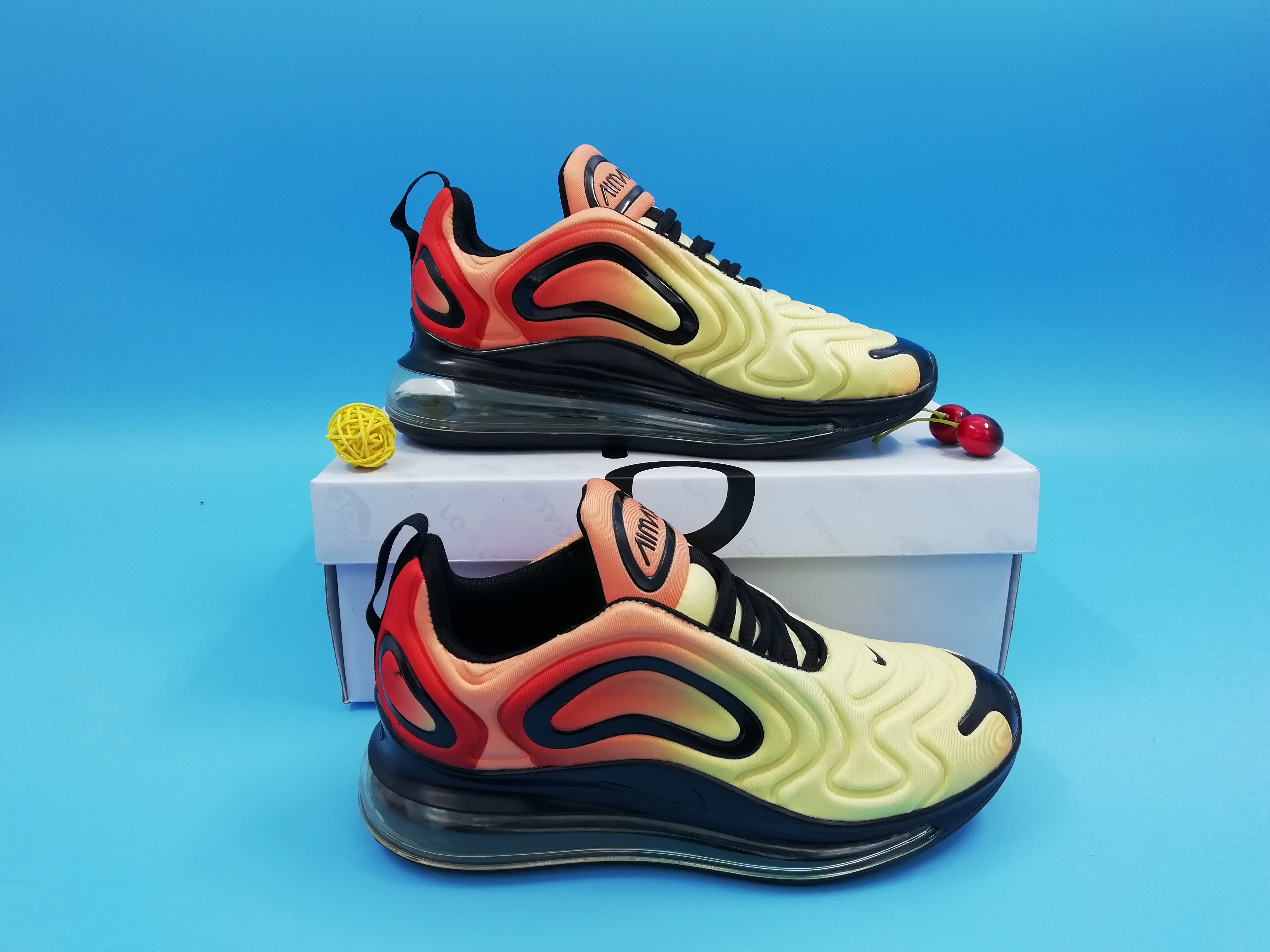 Off-white Nike Air Max 720 Green Red Black Shoes
